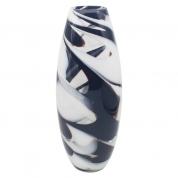  Glass vase - Liquorice 42cm. (black, white)