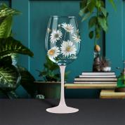  wine glass - Bee-Tanical, white (Daisy)