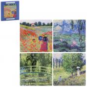 Lasinaluse setti - Claude Monet 10x10cm.