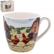  Breakfast mug - Rooster & Chicken 300ml.