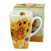  Porcelain square mug - Vincent van Gogh (Sunflowers) 630ml.