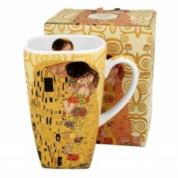  Porcelain square mug - Klimt, The Kiss (light) 630ml.