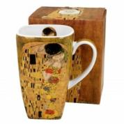  Porcelain square mug - Klimt, The Kiss (brown) 630ml.